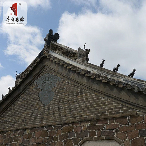 唐语砖雕悬山歇山两端悬鱼雕饰博风板古民居屋檐古建筑装饰构件砖