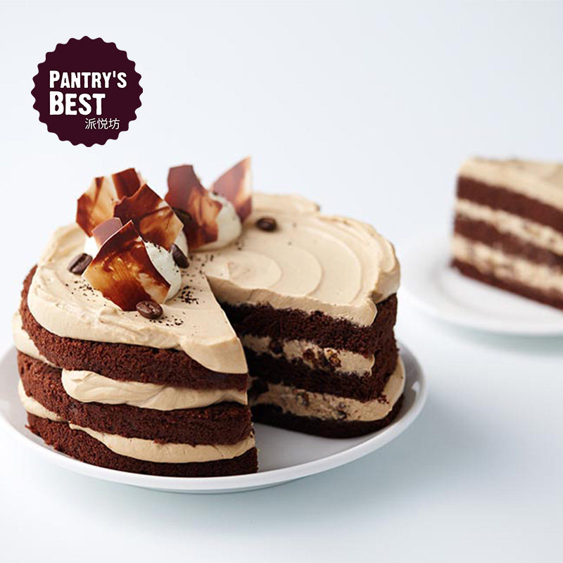 派悦坊摩卡裸蛋糕奶油咖啡生日蛋糕坚果夹心蛋糕北京上海杭州配送