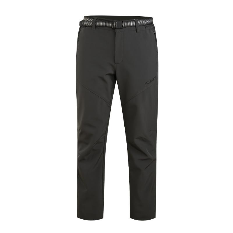 探路者软壳裤女 秋冬新款户外弹力防风加绒女款徒步裤HAMF92024