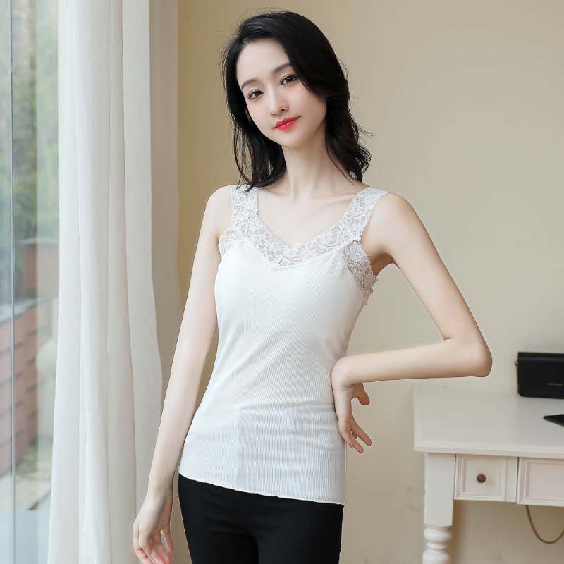 吊带女士背心带胸罩杯莫代尔钢圈一体内衣免穿背心吊带