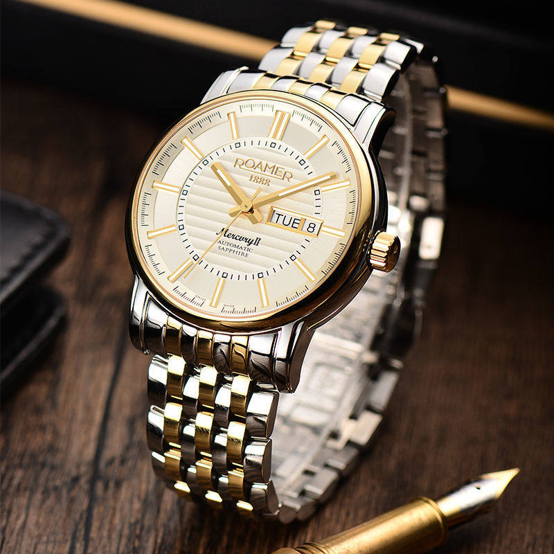 瑞士罗马roamer五行太阳家族系列水星ii男士瑞士腕表