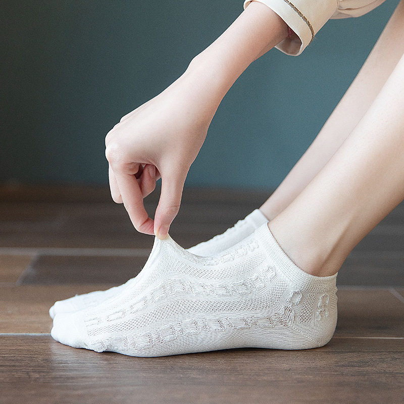 2021袜子女短袜夏季薄款浅口纯白白船袜日系低运动袜