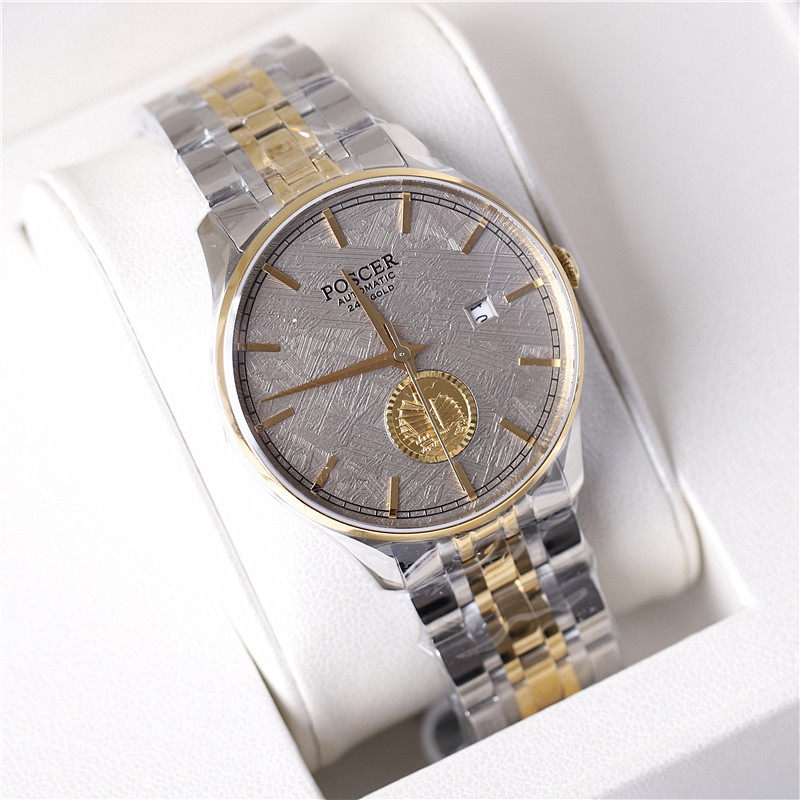 正品poscer宝时捷手表男表男士商务气质机械表金表国产腕表
