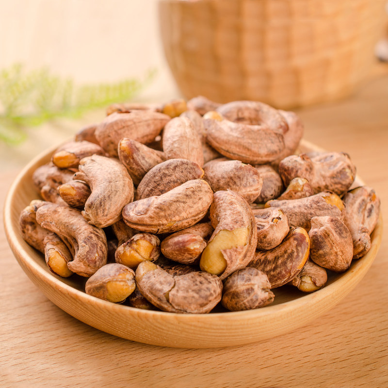 新货带皮原味腰果炒货干果坚果越南腰果仁坚果休闲零食大罐装500g