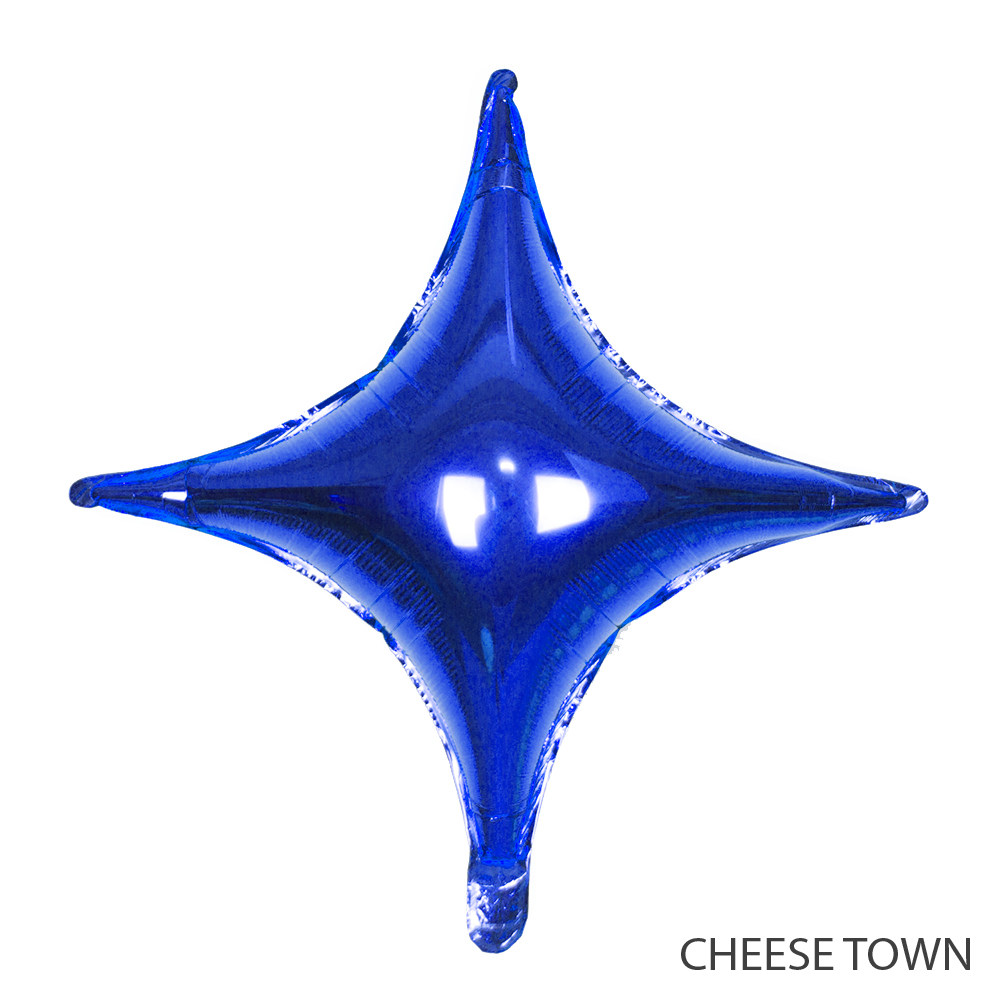 寸四角星铝膜气球星星铝箔星空反光金属质感气球