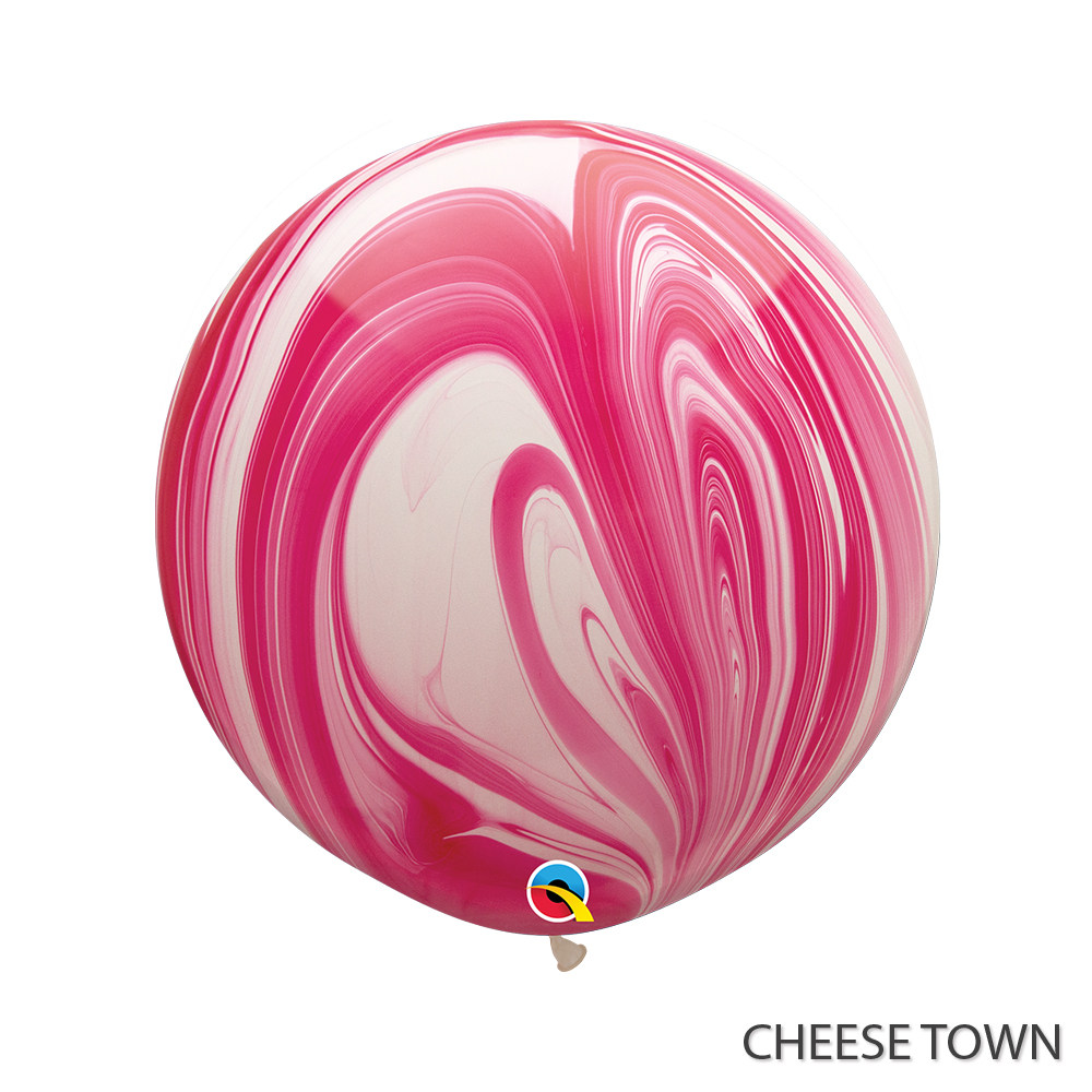 30寸先锋玛瑙气球美国进口qualatex大理石独角兽彩绘气球