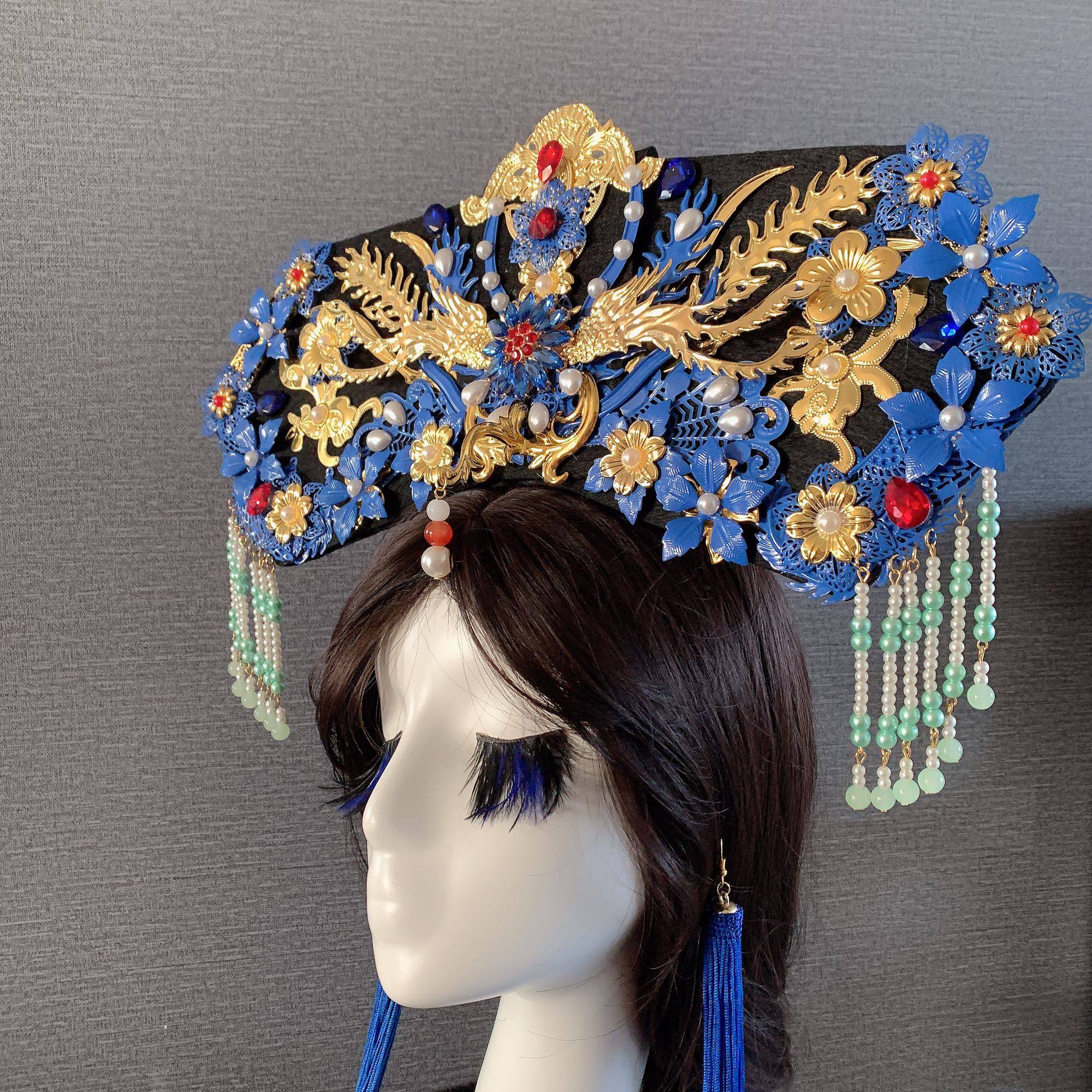 头饰甄嬛华妃旗头发饰古装清朝娘娘妃子发冠发饰