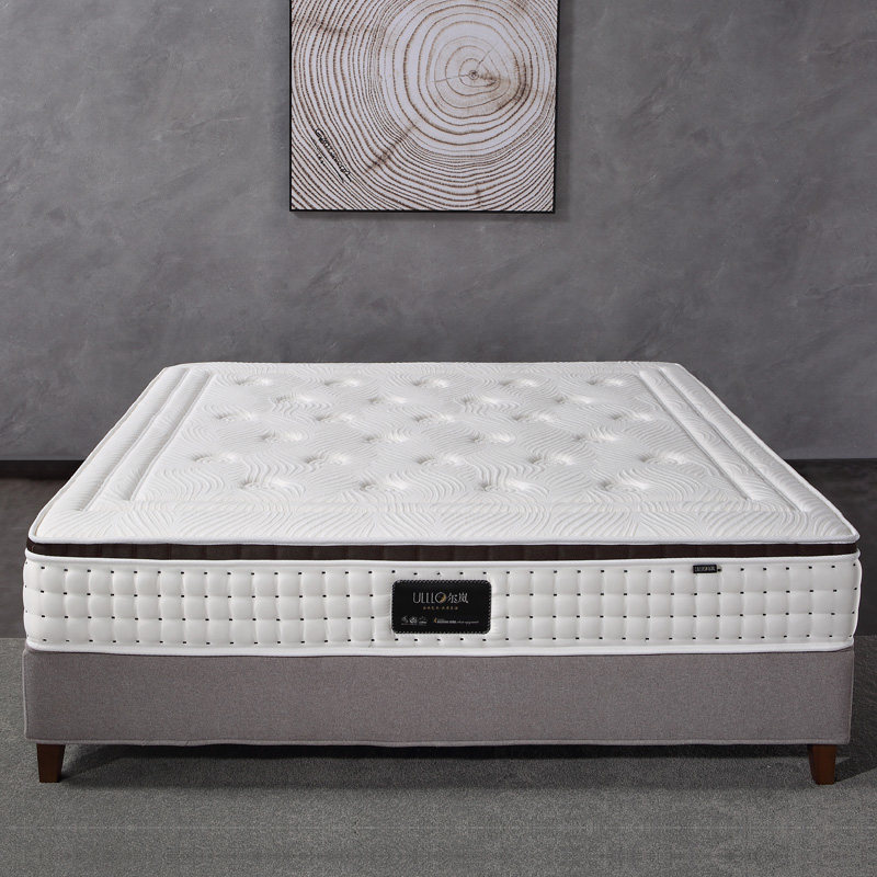 床垫ulllo乳胶环保透气防水天鹅绒面料独立弹簧乳胶床垫