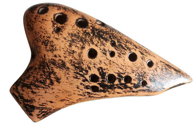 陶笛双管熏烧复管12孔升级版多管多排diy工厂陶笛