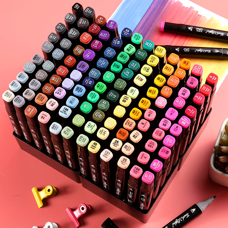 马克48色美术全套1000色水彩笔绘画手绘酒精油性马克笔