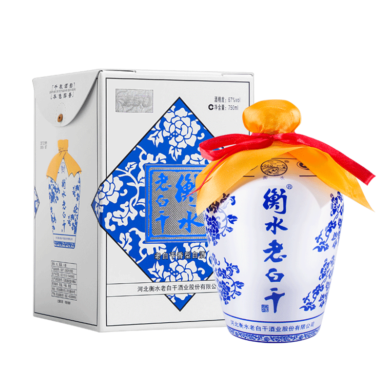 衡水老白干67度750ml礼盒装高度酒纯粮食酒坛装国产白酒