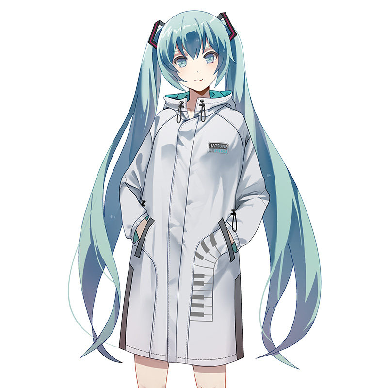 moeyu 初音未来miku正版周边衣服二次元男女动漫春秋中长风衣外套