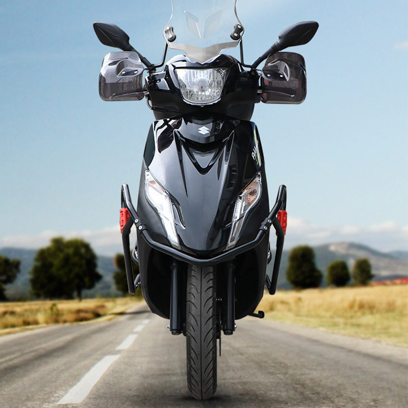 适用于铃木uu125t-2包围前后保险杠防摔护腿高碳钢改装摩托车保险杠