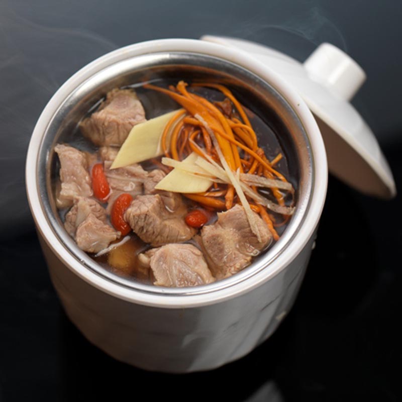 蒸烩排骨虫草花汤350克加热即可中式滋补营养速食汤