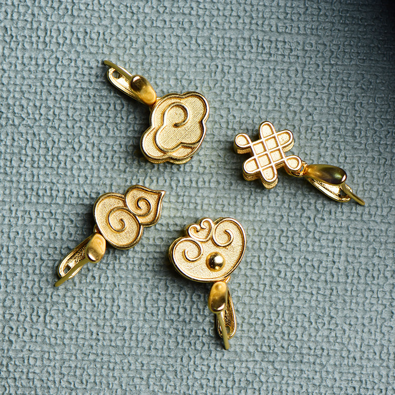 扣玉瓜子坠夹扣扣扣头翡翠扣子黄金白金男女扣