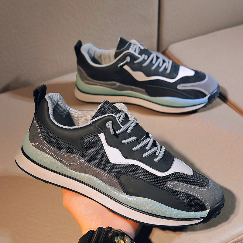 2021年新款男鞋劳保工作运动休闲阿甘跑步潮鞋秋冬季加绒保暖棉鞋