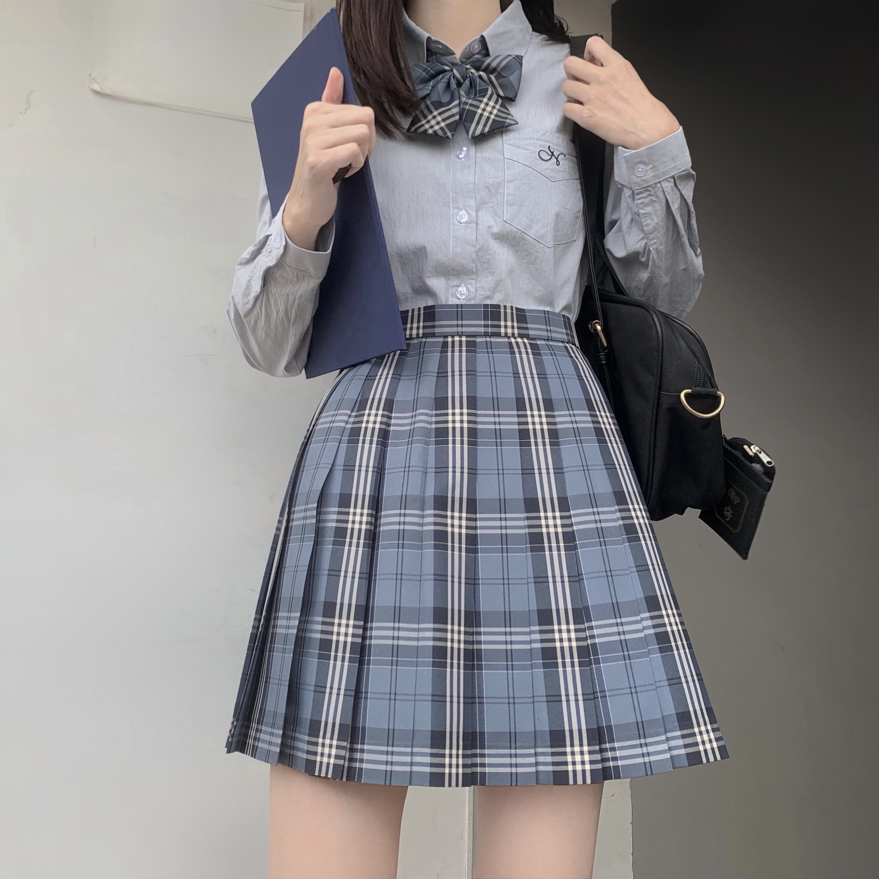 格裙日半身学生百褶裙学院系女制服心脏jk原创半身裙