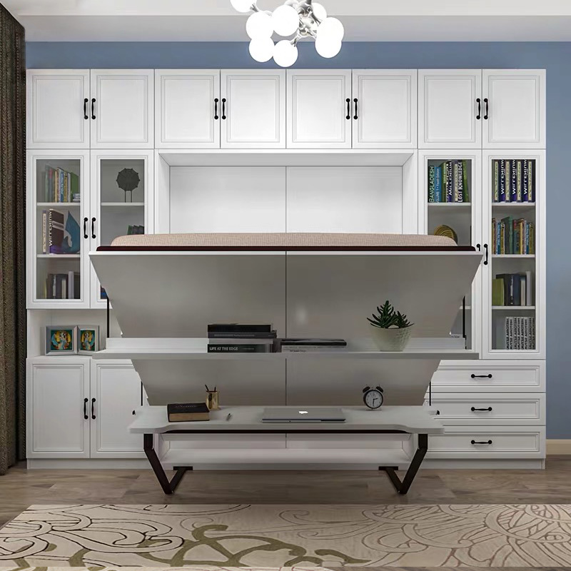 多功能折叠床墨菲床隐形床书桌书柜一体单双人床壁床小户型隐藏床