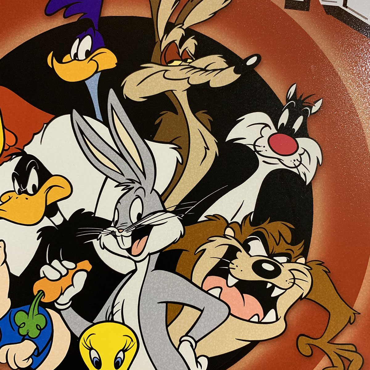 华纳兄弟卡通全家福兔八哥大傻猫翠金属广告牌铁皮壁饰