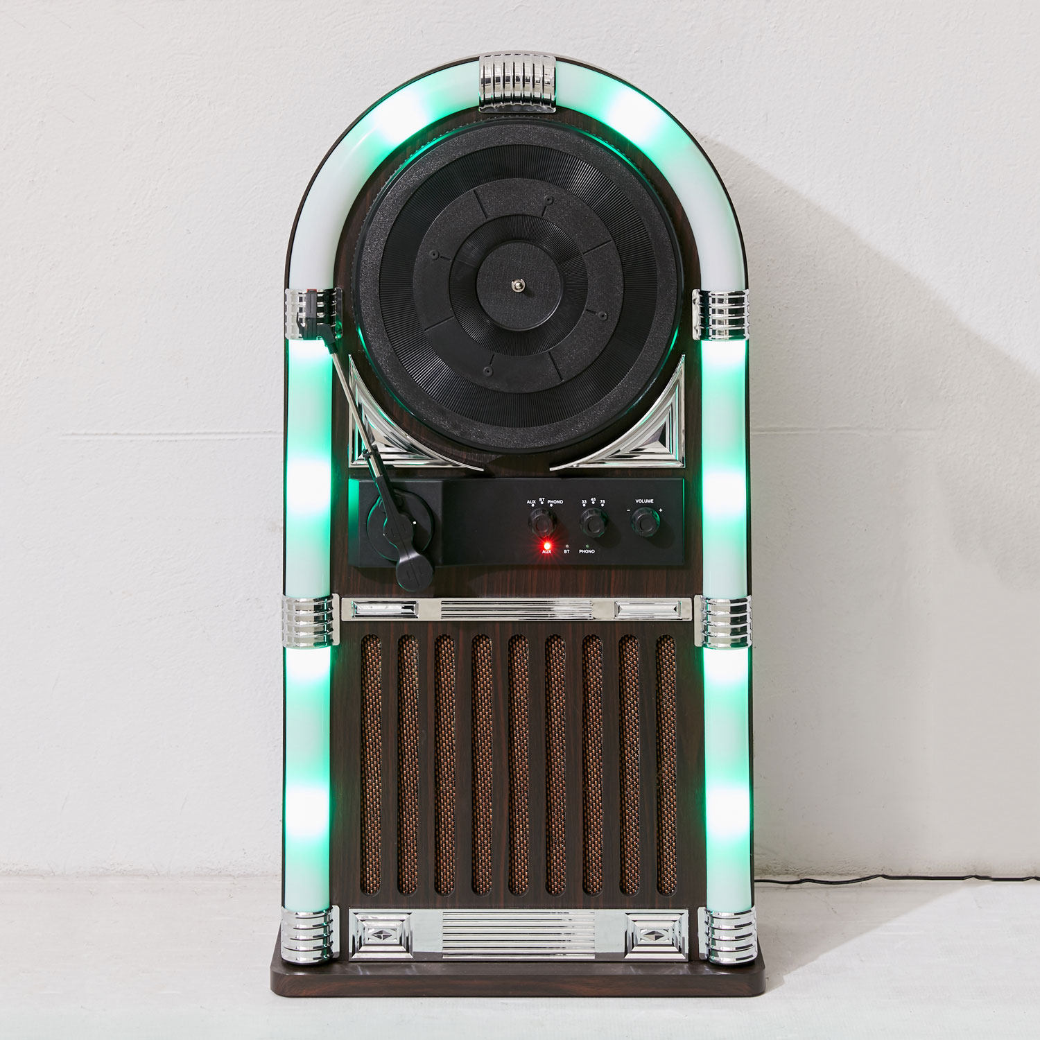 arkrocket黑胶唱片机蓝牙复古落地地点唱机造型变色黑胶唱片机