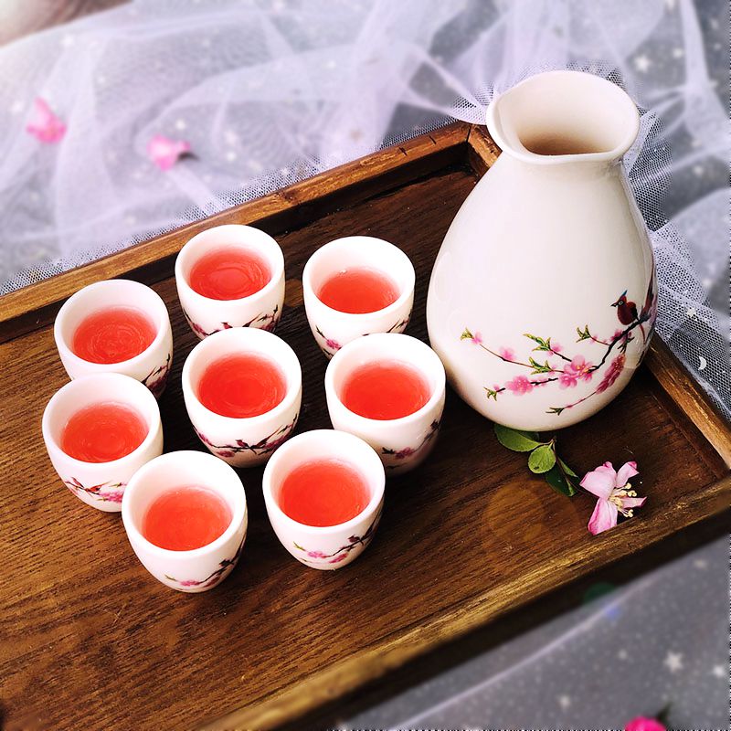 送酒具桃花醉桃花酒10斤桃花酿古风酒馆果酒西塘乌镇低度甜酒自酿