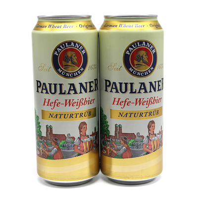 德国进口柏龙/保拉纳/宝来纳听装小麦白啤paulaner500ml*24瓶行货
