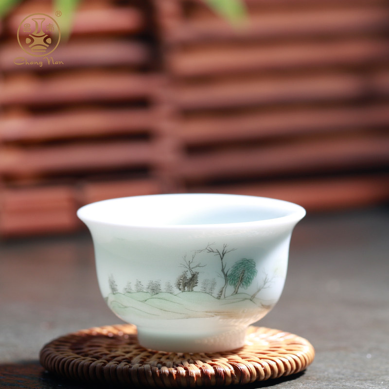 茶杯昌南陶瓷品茗景德镇瓷器功夫功夫茶茶具喝茶茶杯