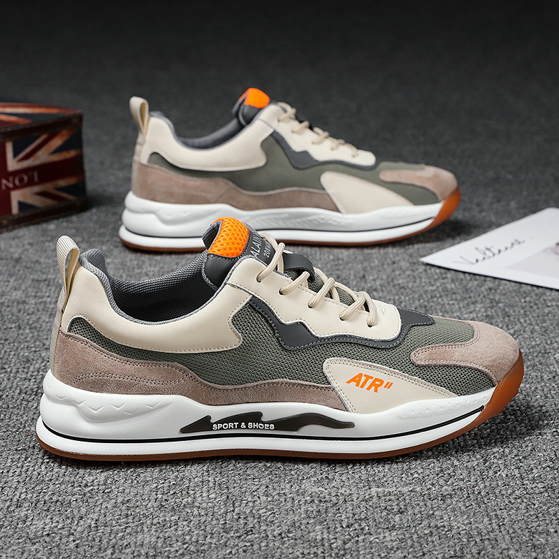2021新款秋季上班工作休闲透气军工运动劳保男鞋夏季男士阿甘潮鞋