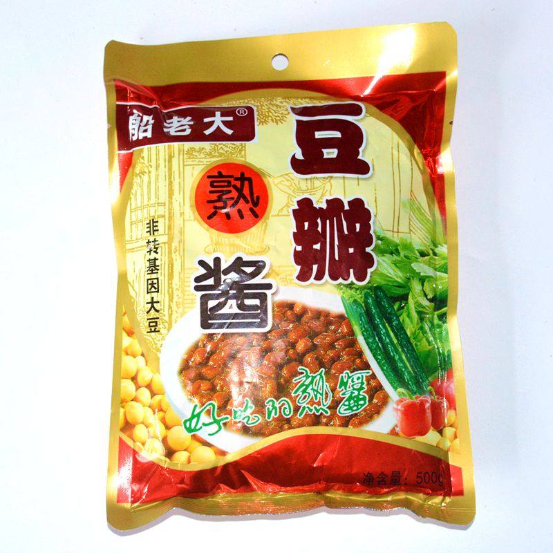 东北黄豆大酱船老大豆瓣农家酱葱伴侣袋装500克豆瓣酱