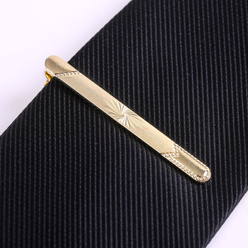 领带领带夹男士夹子包邮职业正装商务配饰金色领带夹