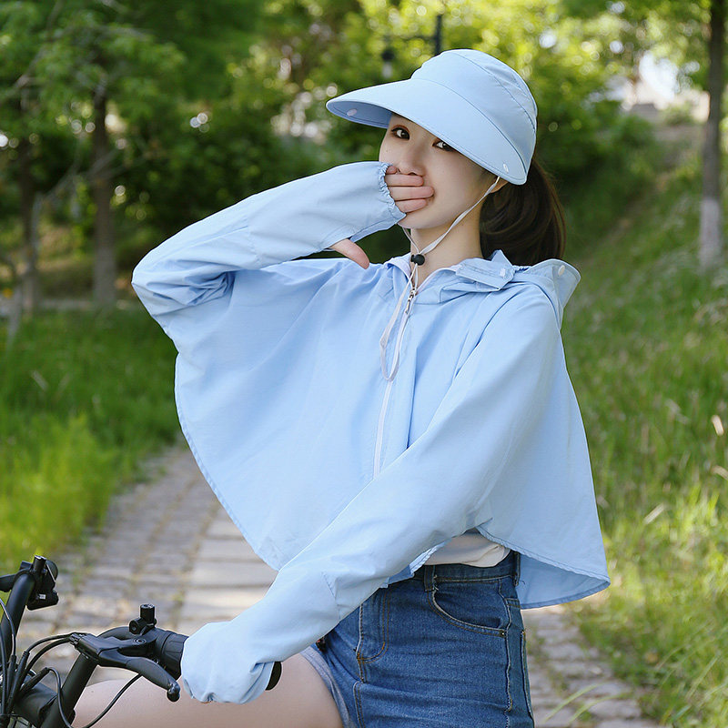 防晒衣女短款2020夏季新款防紫外线透气长袖薄款外套防晒服防晒衫