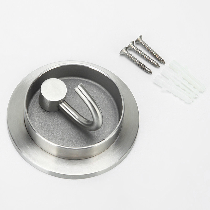 304不锈钢折叠入户挂钩卧室墙壁挂衣架衣帽间暗藏免打孔免钉单钩