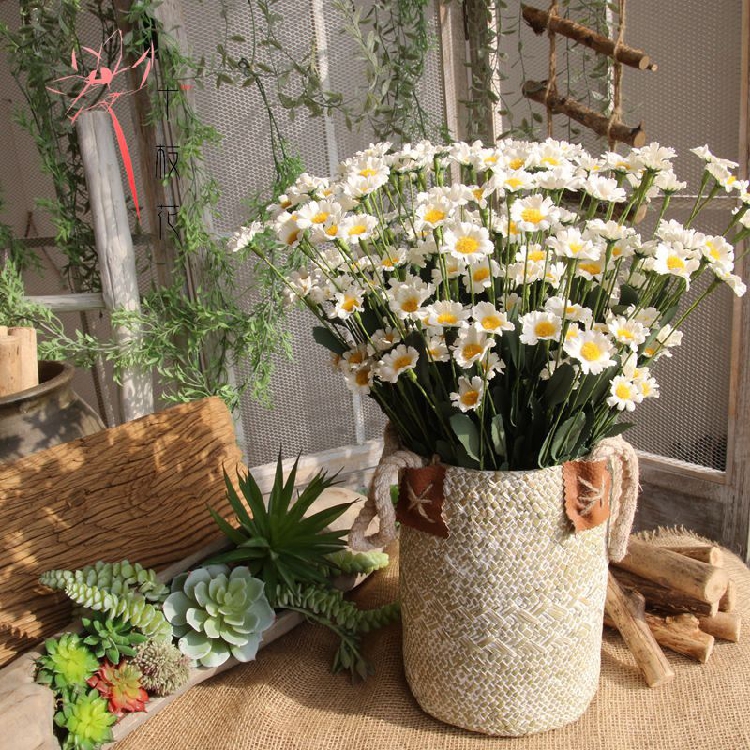 仿真花小雏菊菊花田园野外风格假花绢花欧式仿真花