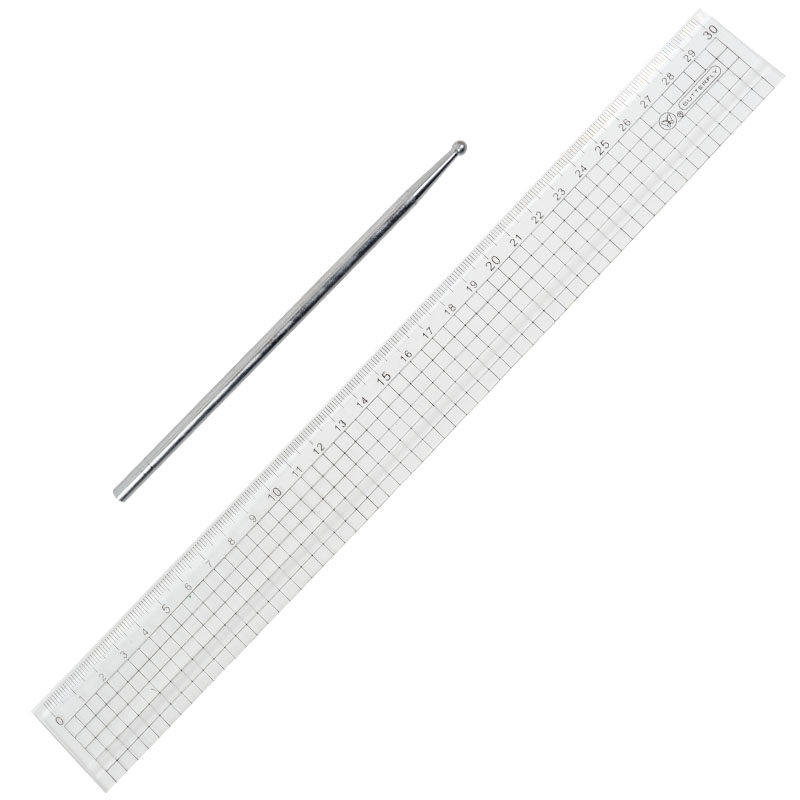 画尺蝴蝶牌工笔绘画直尺毛笔美工工笔画工具30cm各类尺