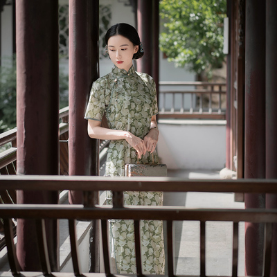 公子卷心菜小白兔复古国风古法片式开襟修身显瘦旗袍