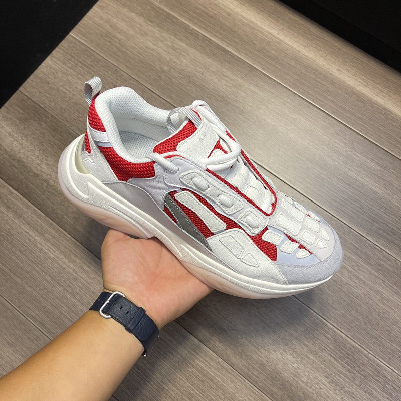 2021秋季男鞋李现明星同款老爹amiri骨头厚底时尚休闲鞋