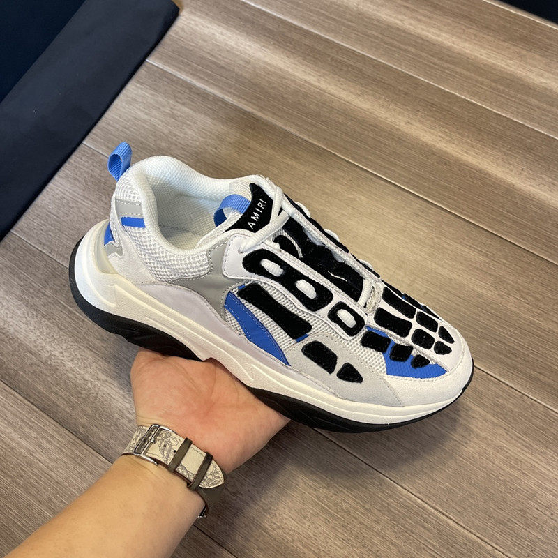 2021秋季男鞋李现明星同款老爹amiri骨头厚底时尚休闲鞋