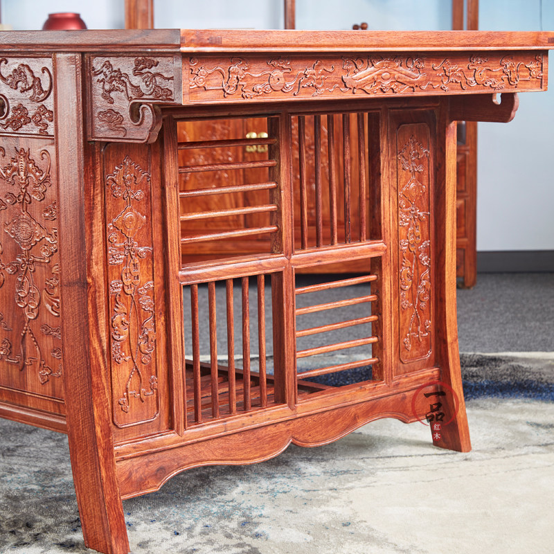 茶桌红木桌椅组合实木茶艺家具刺猬紫檀将军其它桌类