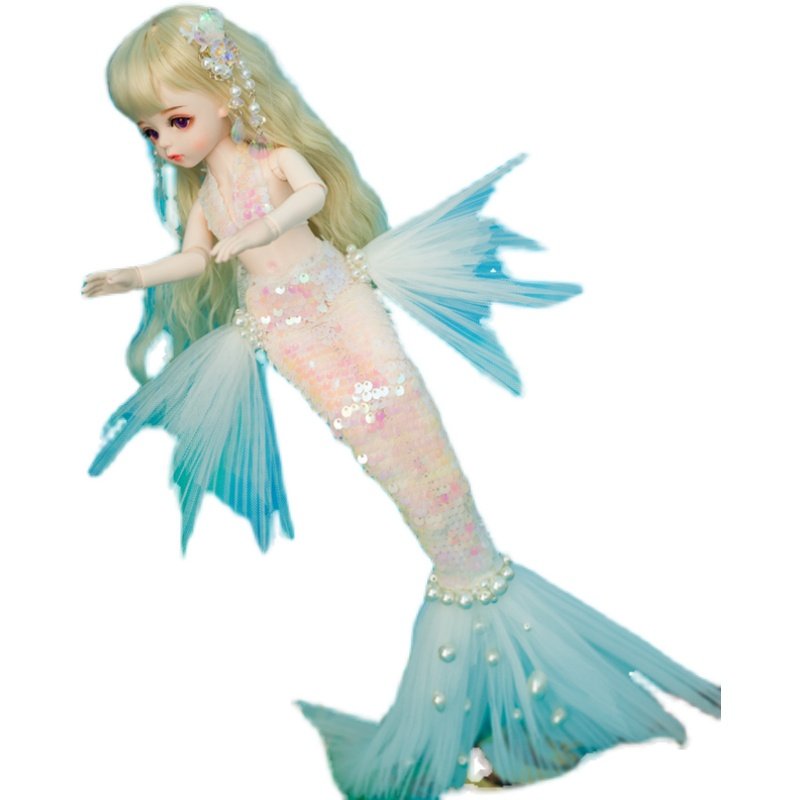 娃娃六分bjd人鱼鱼尾小公主梦幻梦幻娃手工改妆娃娃