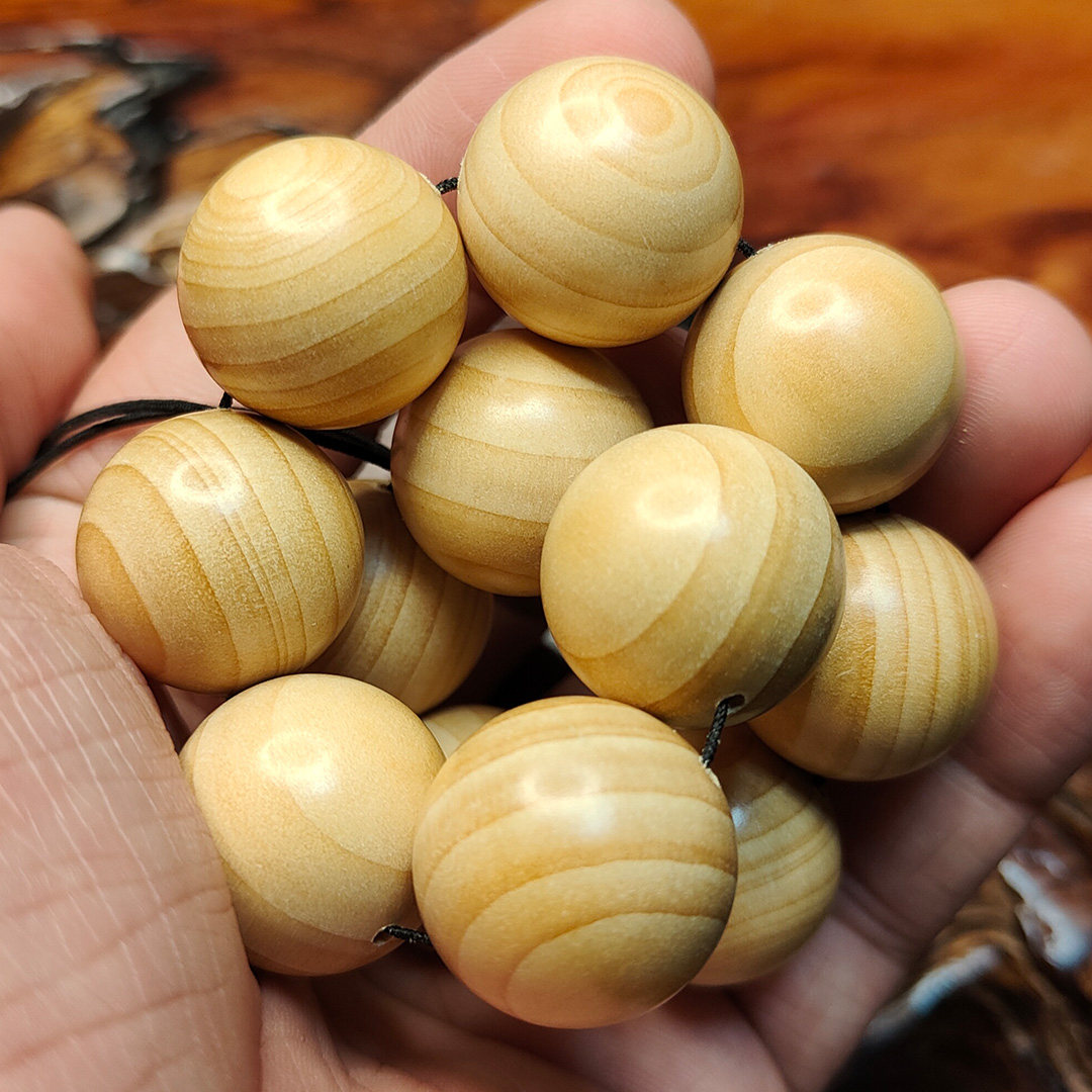 陌香榧木佛珠手串男女文玩老料念珠手链手工佛珠