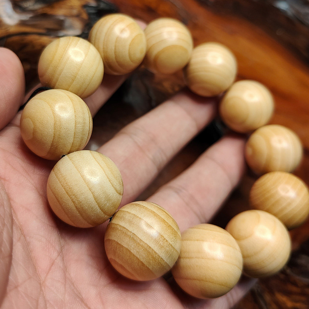 陌香榧木佛珠手串男女文玩老料念珠手链手工佛珠