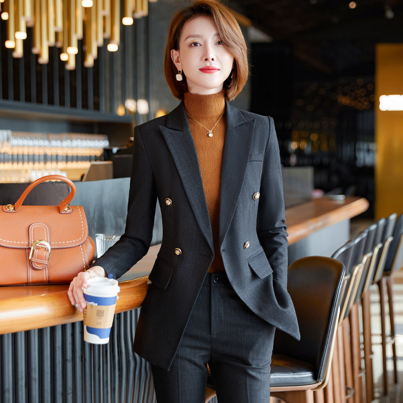 工作服职业气质西装套装春秋新款高级时尚通勤西装