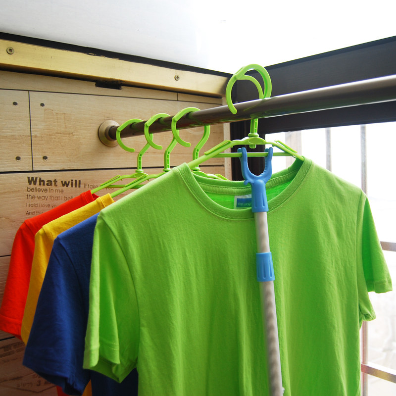 自动防风衣架卡扣防吹落固定室外家用阳台高层防风防掉衣架塑料