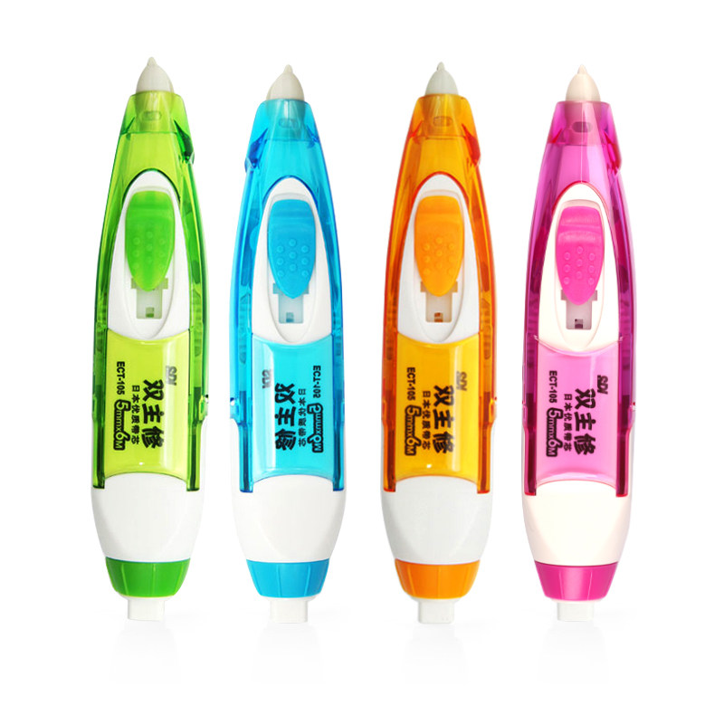 sdi男女白色笔式休正换芯带可改正学生简约修正带