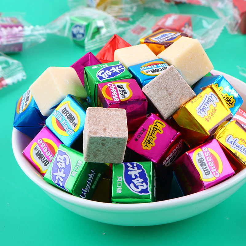 奶酪500g散装魔方糖立方糖奶糖多口口味吃奶糖果