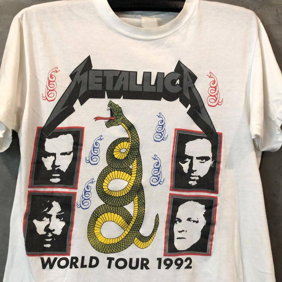 metallica乐队vintage复古古高街短袖欧美金属朋克男女t恤