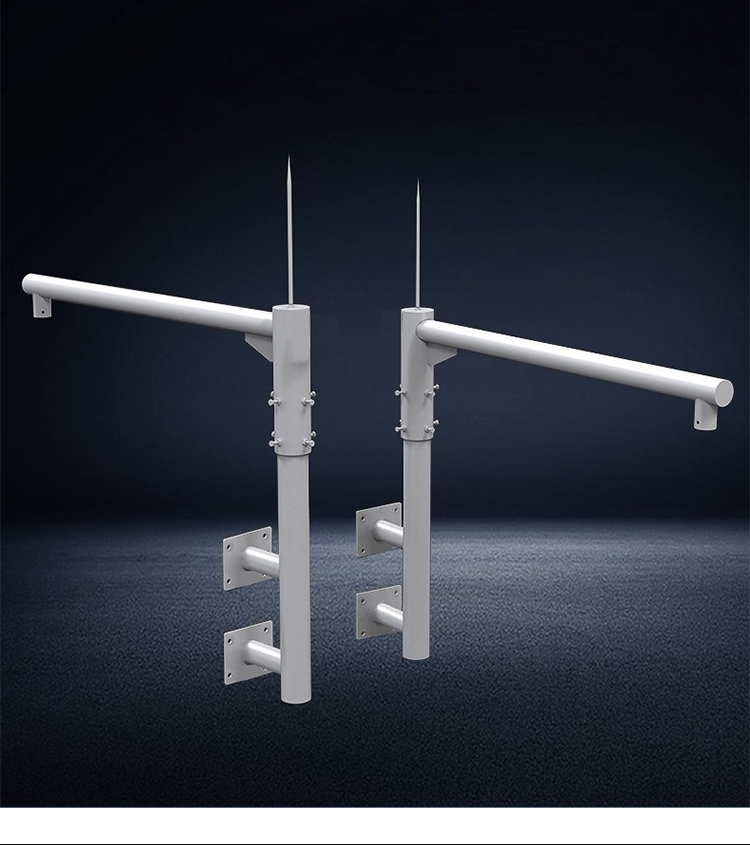 楼顶监控支架顶层球机围墙立杆壁装侧装260度监控器材配件