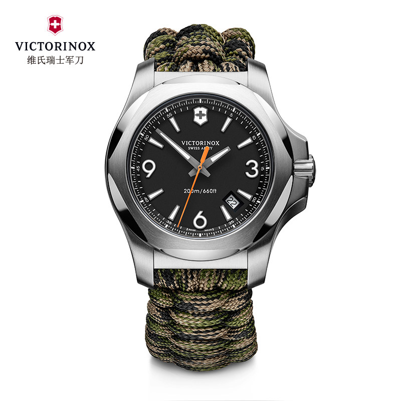 victorinox维氏瑞士军刀inox原装进口精钢伞绳夜光防水石英瑞士腕表