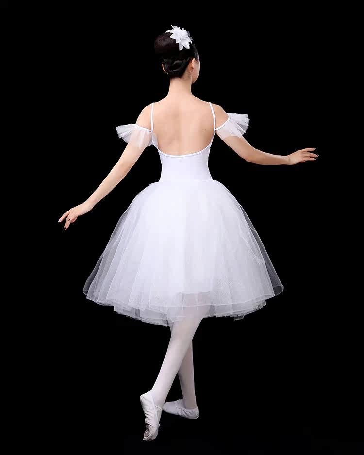 纱裙芭蕾舞舞蹈天鹅湖演出服成人长款蓬蓬芭蕾舞演出服