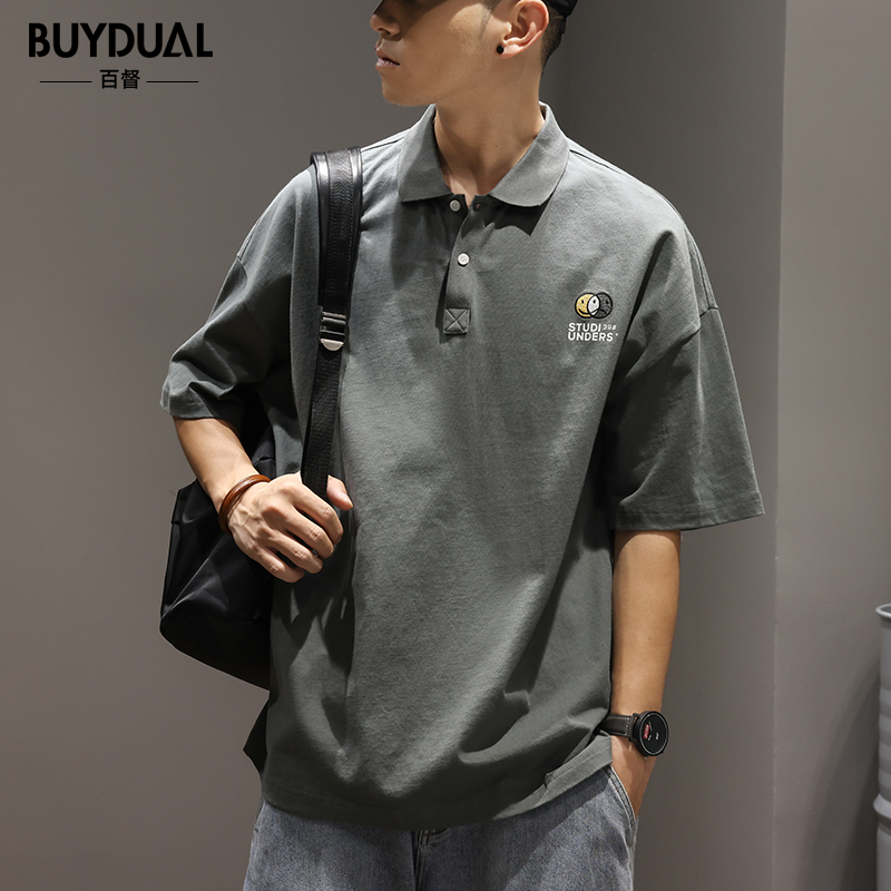夏季纯棉polo衫短袖T恤男宽松大码加肥加大保罗上衣翻领男装体恤